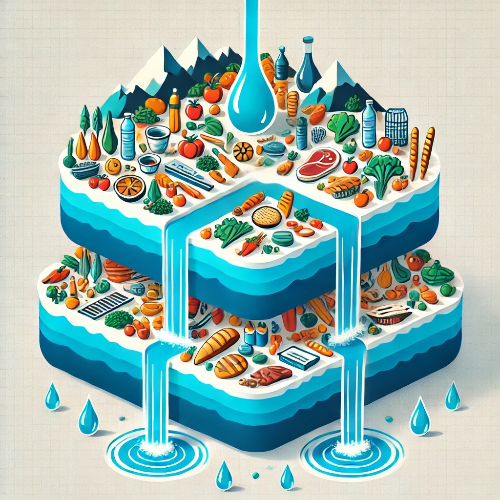 Water waste illustration