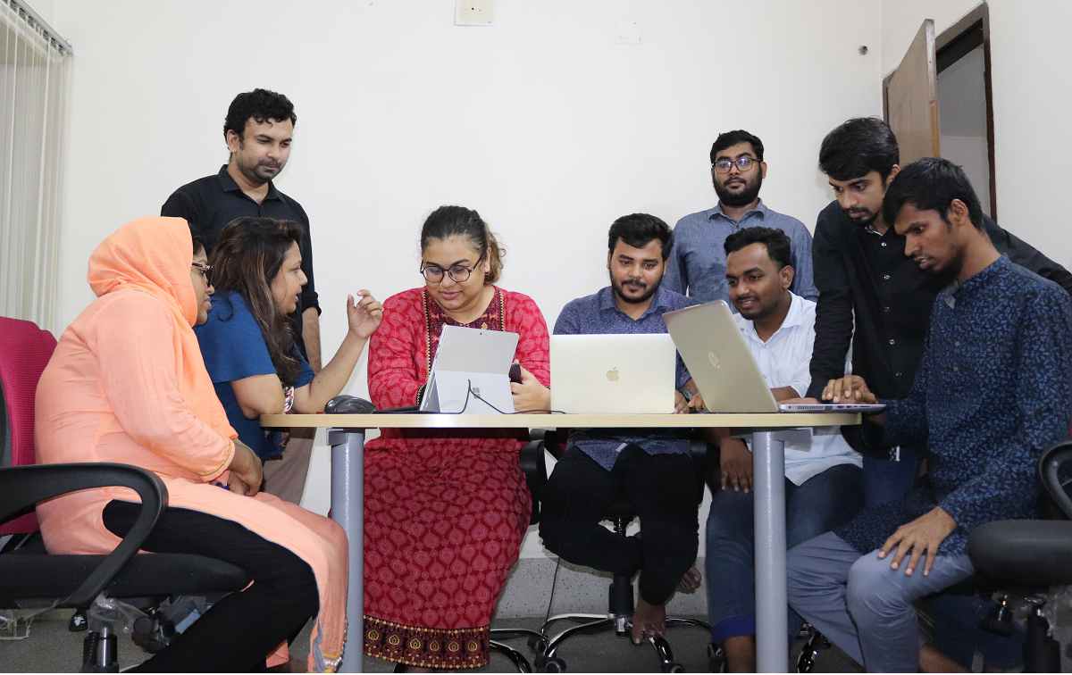 IT developers at work in Dhaka office